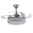 thumbnail image 3 of AFANQI 42'' Crystal Modern Retractable Ceiling Fan with Light, Bluetooth Music Chandelier, LED, and Remote Control, 3 of 14