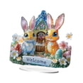 thumbnail image 2 of yuksok Rabbits Tabletop Ornament Easter Decor Animal Display for Holiday Study Room A, 2 of 9