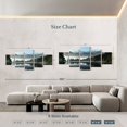 thumbnail image 4 of Elephant Stock Lake Matheson Reflection Wall Art - Horizontal Multi Panel Canvas - Living Room Wall Decor - Nature Multi Panel - Blue And Green Decor - 80" x 36", 4 of 8