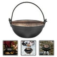 thumbnail image 3 of Japanese Style Iron Serving Pot Sukiyaki Cooking Pot Camping Hanging Cooking Pot, 3 of 9