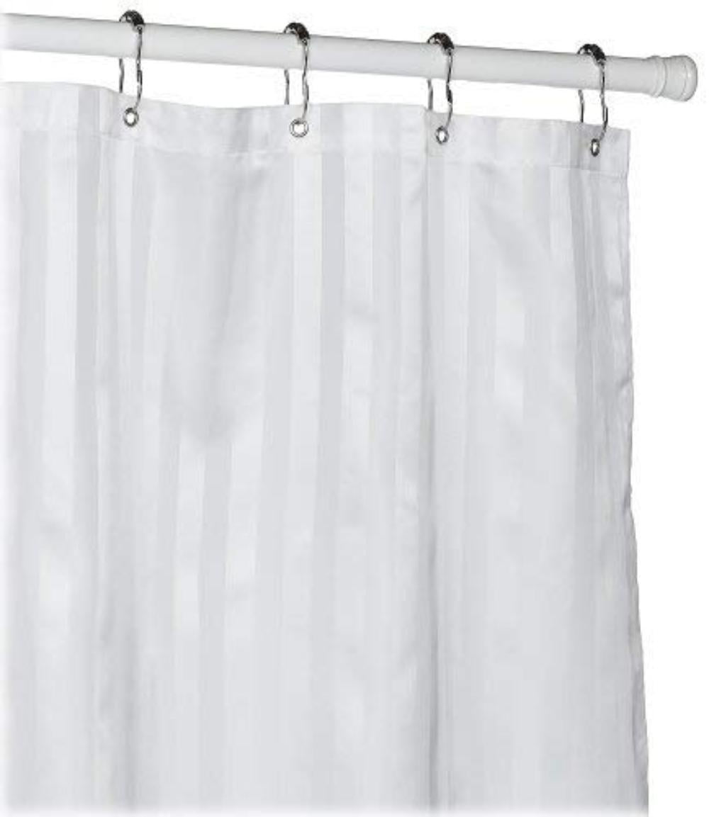 Fabric Shower Curtain Liner White, 2 Pack, 100 Polyester Fabric