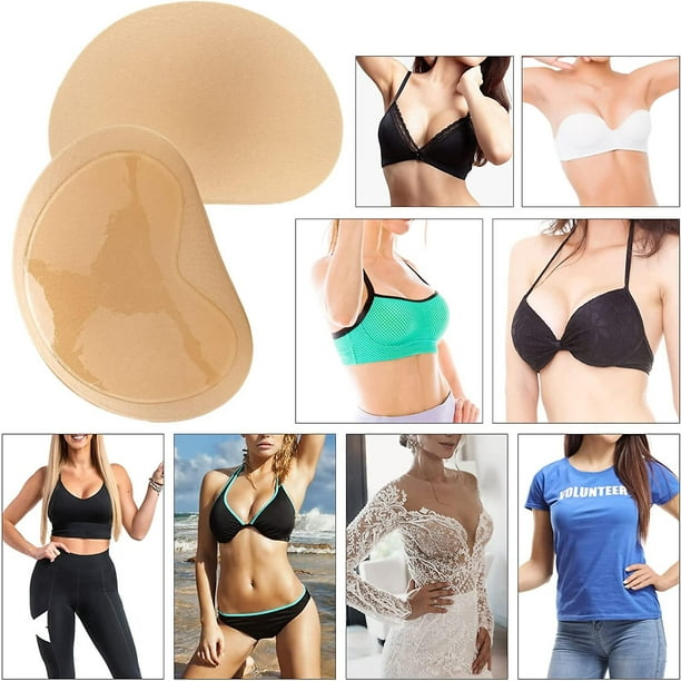 Silicone Bra Inserts Lift Breast Pads Breathable Push Up Sticky Bra Cups  For Women (3 Pairs)