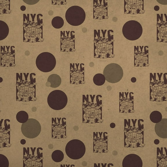 TMNT NYC Turtles Premium Kraft Gift Wrap Wrapping Paper Roll