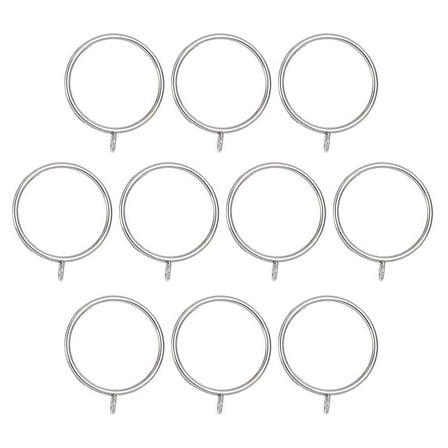 unbranded  10 Pcs Shower Curtain Ring Sturdy Circle Window Rings Rods Silver