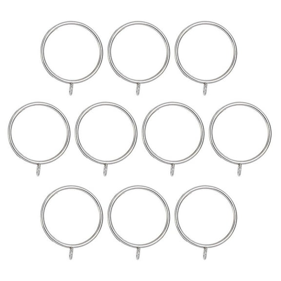 unbranded  10 Pcs Shower Curtain Ring Sturdy Circle Window Rings Rods Silver