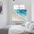 thumbnail image 3 of Blue Gradient Beach Kitchen Curtains Window Panels, Watercolor Coastal Seaside Waves Ombre Insulated Window Treatment Curtain, Grommet Curtains for Bedroom/Living Room/Bathroom, 2 Piece 52"Wx63"L, 3 of 8