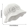 thumbnail image 3 of Mgmyaa Baby Ruffle Edge Bucket Hat Summer Outdoor Sun UV Protection Fisherman Cap for Infant Newborn 0-3 Years Breathable Soft Headwear, 3 of 8