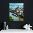 thumbnail image 4 of ONETECH  Cityscape Canvas Wall Art - Chain Bridge on Danube River in Budapest City Pictures Print on Canvas Hungary Skyline Modern Artwork for Home Decor Stretch Framed Ready to Hang, 4 of 4