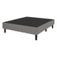 thumbnail image 5 of Base de cama matrimonial estilo moderno Condesa con estructura de metal y madera tapizada en tela gris, 5 of 7