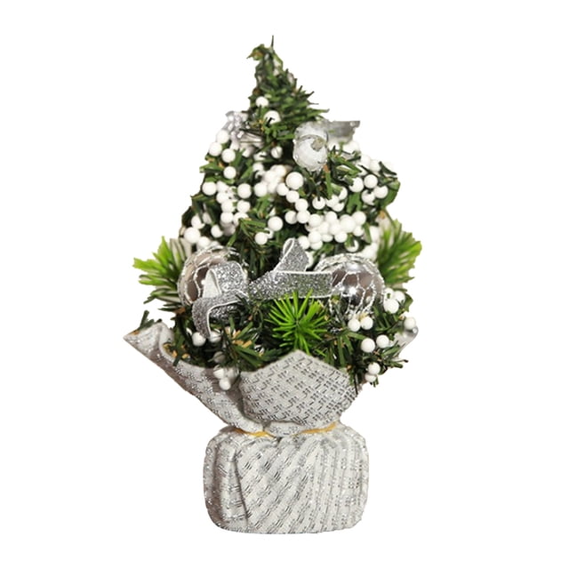Pompotops Mini Christmas Tree Christmas Tree Christmas Day Decorations Exquisite Decoration Small Tree With Decorations Clearance