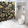 thumbnail image 7 of Orinice Mushrooms Gold Foiling Bathroom Decor Set with Hooks, Colorful Luxurious Graphic Print Polyester Fabric Fashion Shower Curtain Set, 100% Polyester Washable Shower Curtain 69x72, 7 of 7
