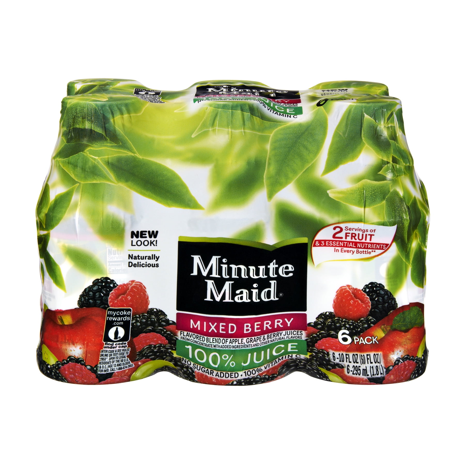 4 Pack Minute Maid 100 Juice Mixed Berry 10 Fl Oz 6 Count Walmart Com Walmart Com
