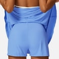thumbnail image 5 of Women's High Waist Flowy Athletic Skirt with Built-In Shorts - Small, Light Blue, 5 of 6