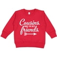 thumbnail image 2 of Inktastic Cousins Make the Best Friends with Arrow Toddler Sweatshirt, 2 of 4