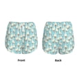 thumbnail image 5 of Lsque White Geese and Flower Printed Women's Running Shorts with Liner Pockets,Elastic Quick Dry Workout Athletic Gym Yoga Shorts,Womens High Waist Shorts-X-Large, 5 of 9