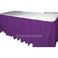 thumbnail image 3 of POLYESTER PLEATED TABLE SET SKIRT skirting Catering Trade Show Dj set up kit", (Color: Purple - Size: 21' Table skirt), 3 of 3
