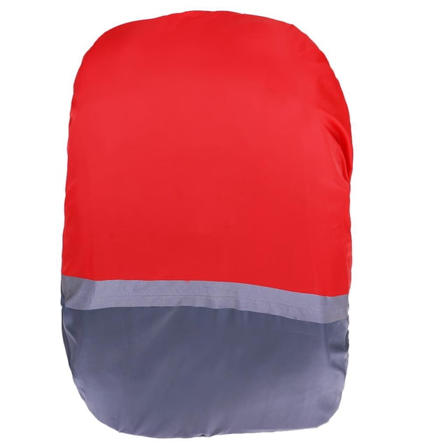 18-70L Réglable Imperméable Pluie Couverture Randonnée Camping Voyage Sac à Dos Couvre avec Bande Réfléchissante Rouge