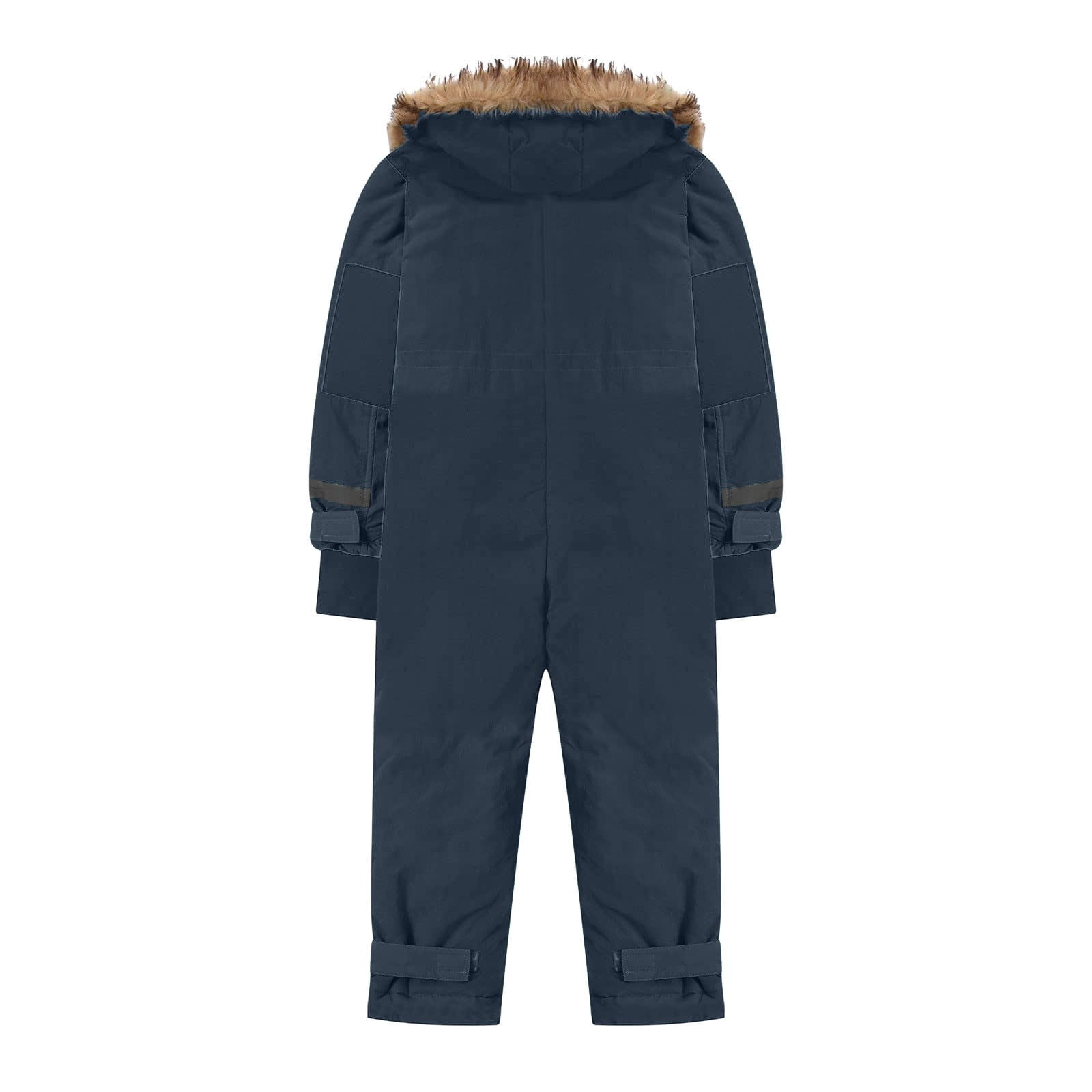 Bjutir Toddler Boys Girls Bodysuits One-Pieces Snowsuit Childrens Ski Suit Thermal Ski Overall Winter Warm Snow Windproof Suit With Removable Hood Mud Suit Outdoor Softshell Suit Blue 4-5 Years