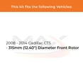 thumbnail image 2 of Max Advanced Brakes - Brake Kit for 2008 2009 2010 2011 2012 2013 2014 Cadillac CTS w/ 12.40" Diameter Front Rotor Front Replacement Cross Drilled Disc Brake Rotors and Ceramic Brake Pads, 2 of 9