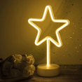 thumbnail image 1 of (Star)LED Neon Light Star Shape Neon Sign for Wall Decor Battery and USB Operated Neon Decorative Lights for Home Kids Bedroom Bar Party Wedding Christmas H, 1 of 5