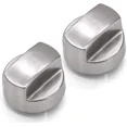 thumbnail image 2 of Ensemble de Boutons de Commande Premium pour Capuche de Loup - 2 Boutons en Acier Inoxydable pour Réparation de Cuisinière, 2 of 5