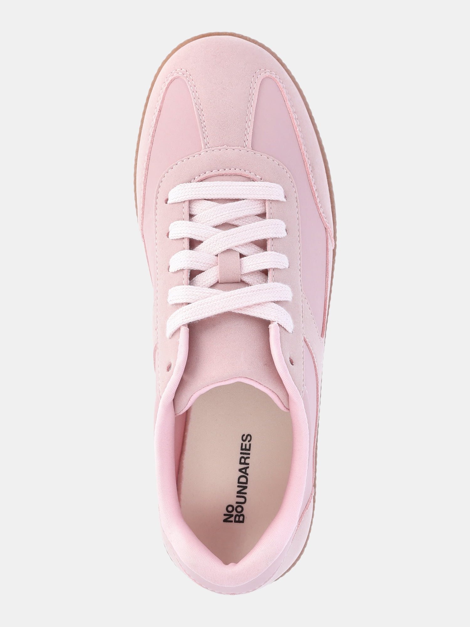 No Boundaries Women's Lace Up Sport Sneakers, Wide Width Available