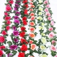 thumbnail image 2 of Flor Artificial colgante de 1 piezas, plantas de vid falsas, hojas artificiales, guirnalda de flores, decoración de boda, 2 of 4