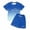 X3Blue, variant on Djtdsds Gradient Letter Print Two Piece Outfit for Boys Girls Kids Casual Summer Wear Size:11-12 Years