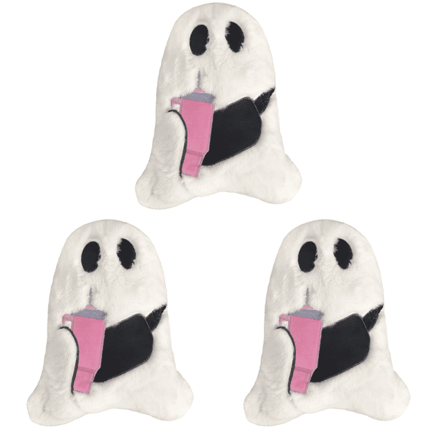 Almohada Fantasma Felpa Halloween para La Del Sofá Sala Estar (fantasma Taza) Rosa