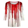 thumbnail image 5 of FDGIU 2025 Women's Plus Size Tunic Tops - Funny Halloween Novelty Shirts, 3/4 Length Sleeve Crew Neck Blouse, Loose Fit Casual Fall Winter Tops, 5 of 6