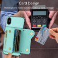 thumbnail image 4 of Funda para iPhone X/XS ligera, gran capacidad, correa larga, mini mochila con ranuras para tarjetas, 4 of 5