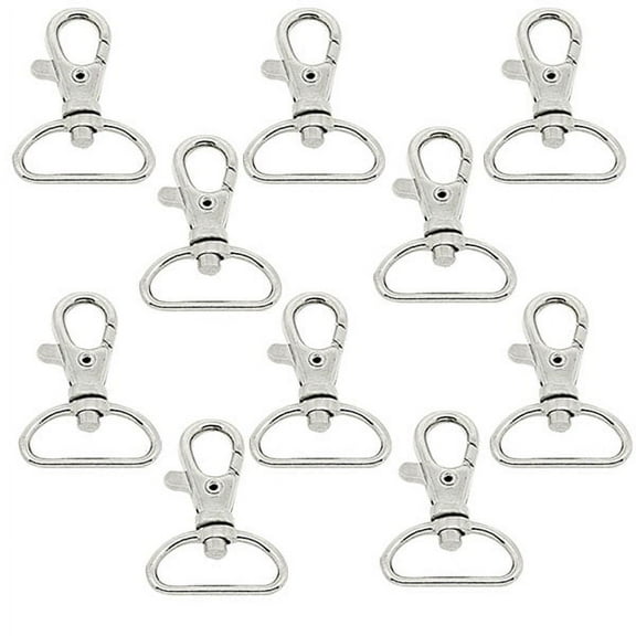 ORDDIART 30-Pack Heavy Duty Zinc Alloy Snap Hooks 1.6 Inch for Keychains, Dog Leashes, and Crafts