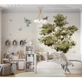 thumbnail image 4 of Kids Wallpaper Wall Mural - Flowers Painted in Watercolors, 4 of 5