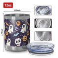 thumbnail image 3 of 12oz Tumblers Dark Halloween Pattern Vacuum Insulated Stainless Steel Travel Tumbler Cups Mug with Lid and Straw for Beer,Coffee,Beverages with Cleaning Brush for Cold & Hot Drinks, 3 of 5