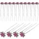 thumbnail image 4 of 20PCS Hairpins U Shaped Rose Crystal Hair Clips Hair Accessories for Wedding Bridal -, 4 of 4