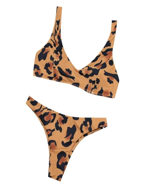 leopard two piece swimsuit