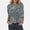 Blue, variant on Womens T Shirts Casual Flower Feather Printing Buttons O Neck Three Quarter Sleeve Blouse Tshirts Top
