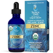 Tropical Oasis Ionic Zinc Drops for Kids & Adults, Maximum Strength Liquid Vitamin Vitamin Supplement for Immunity and Skin health, 4 Oz, 150 Servings