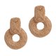 thumbnail image 1 of Pendientes colgantes de ratán tejido con aro, accesorios bohemios, trenza personalizada hecha a mano Café, 1 of 6