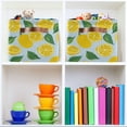 thumbnail image 6 of Leaf and Lemon Slice Storage Bins with Handle Fabric Organizer Basket Foldable Box 1 Pack 14.2x10.2x8.3, 6 of 8
