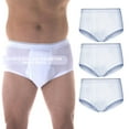 thumbnail image 1 of Wearever Men's Incontinence Underwear Open Fly Washable Briefs, Reusable 3-Pack, 1 of 10