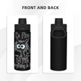 thumbnail image 3 of Estoy bien, está bien, todo está bien, botella de agua aislada de 18 oz, de acero inoxidable, novedosa, deportiva, taza portátil para viajes, gimnasios al aire libre, 3 of 5