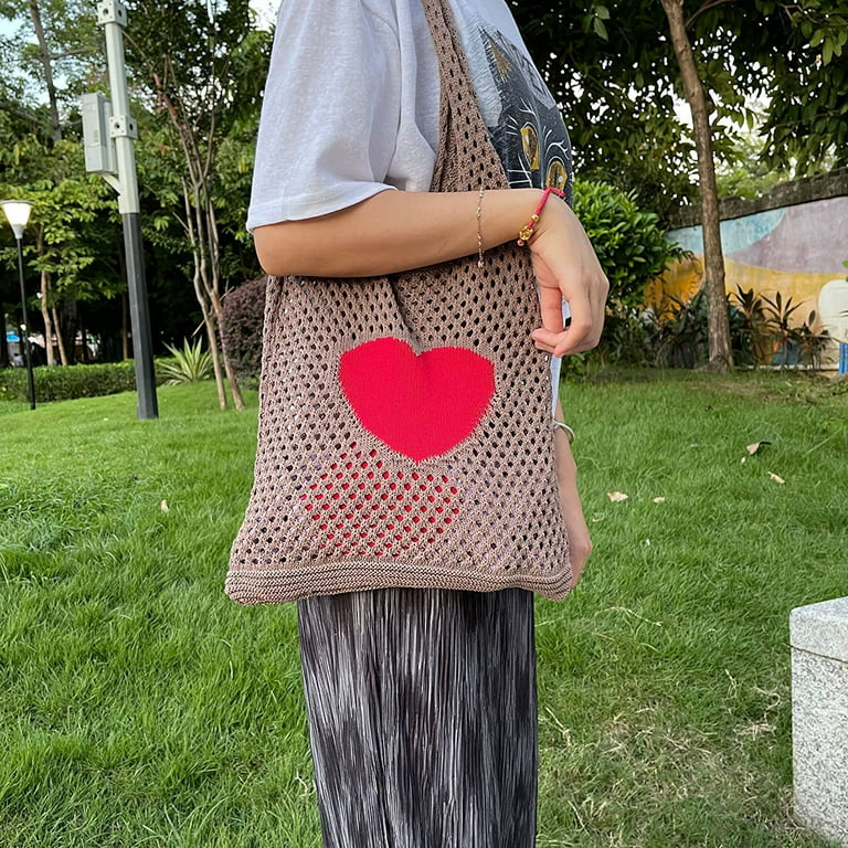 Bags, Multicolored Handmade Crochet Y2k Knit Bucket Bag