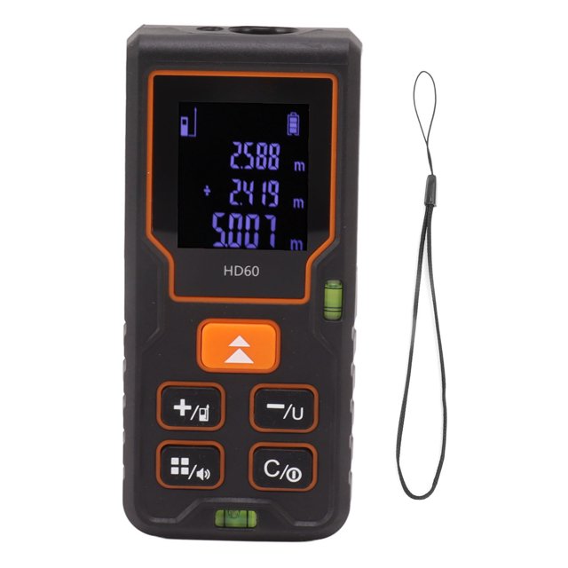 Distance Meter, Compact Digital Handheld Rangefinder Simple Operation Wearable High Accuracy Battery Powered For Outdoor For Construction