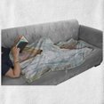 thumbnail image 6 of Letter K Soft Flannel Fleece Throw Blanket, Scratched Looking Typographic Element Uppercase K Printing Theme Rough Vintage, Cozy Plush for Indoor and Outdoor Use, 70" x 90", Multicolor, by Ambesonne, 6 of 6