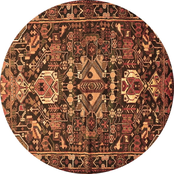 Ahgly Company Indoor Round Animal Brown Traditional Area Rugs, 5' Round