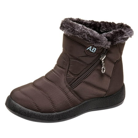

Womens Boots Snow Winter Ankle Short Ie Footwear Warm Solid Color Warm andVelvet Waterproof andSnow Resistant Boots