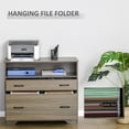 thumbnail image 4 of Vinsetto Lateral File Cabinet with Shelf, 2 Drawer Filing Cabinet for Letter Sized Papers, Print Stand, Charcoal Grey, 4 of 9