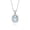 Aquamarine, variant on Rylos Sterling Silver Halo Pendant Necklace: 6X4MM Alexandrite & Sparkling Diamonds - 18" Chain Exquisite Birthstone Jewelry