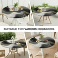 thumbnail image 7 of Black and Gold Marble Glitter Splashes Pattern Round Fitted Tablecloth with Elastic Edge,Dining Table Cover Waterproof,Outdoor Round Tablecloth for Camping,Dining,Indoor and Outdoor, 7 of 7
